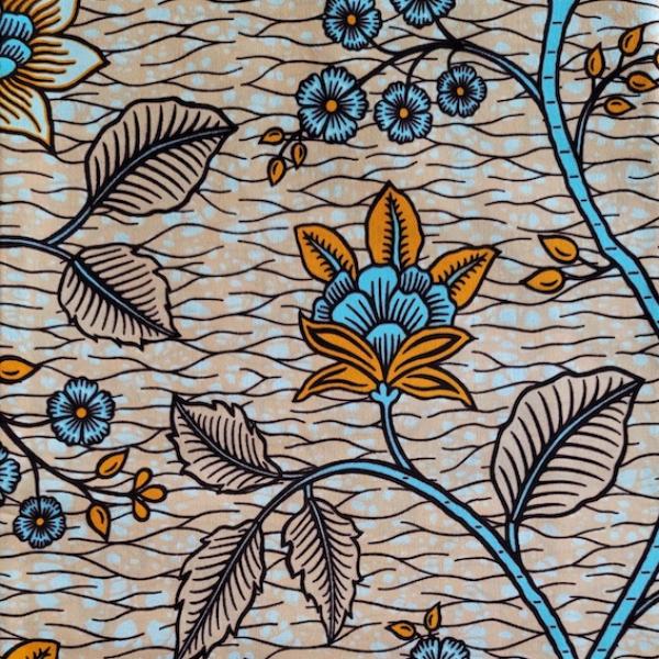 BEAUTIFUL FLOWERS Afrikanischer Wax Print Stoff